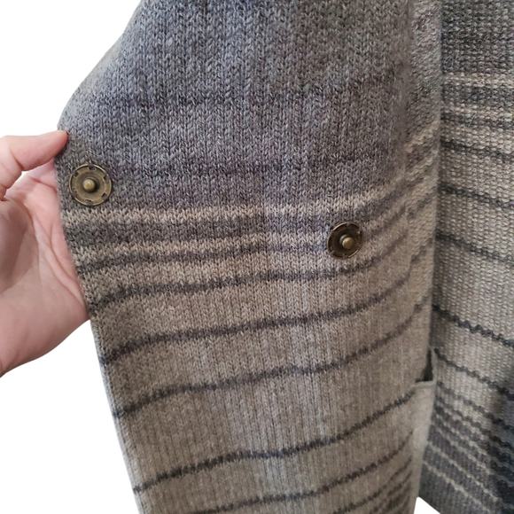 VINCE Sophie Striped Hooded Blanket Cardigan as seen on Scarlet Johannson XS - Picture 8 of 16